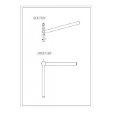 Brat Dublu Drept 90&deg; 0.5m Pentru Stalp - SOLENTIS