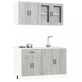 Set de dulapuri de bucătărie 4 piese &bdquo;Kalmar&rdquo; lemn Sonoma gri