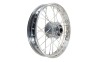 Roata Fata Cross 14 inch, 110/125cc, Janta Otel Cromat Argintiu, Ax 12mm, Distanta Montare Disc 65mm