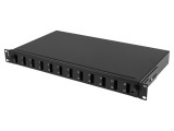 Panou de patch fiber LANBERG 12 porturi rack 19 negru