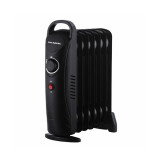 Radiator cu Ulei Hausberg cu 7 Elemente - 1000W - 11 x 33 cm - Negru