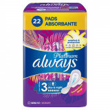 Absorbante Igienice, Always, Platinum Night , Marime 3, 22 bucati