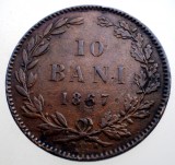 R.080 ROMANIA 10 BANI 1867 W