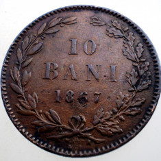 R.080 ROMANIA 10 BANI 1867 W