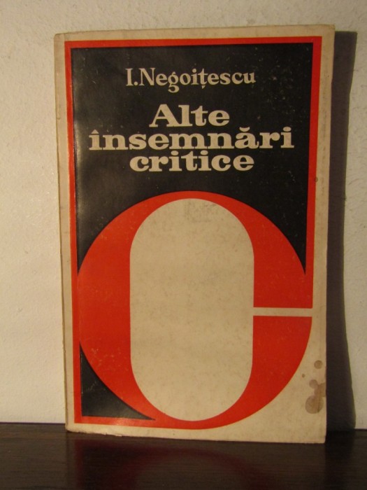 Alte insemnari critice - I. Negoitescu