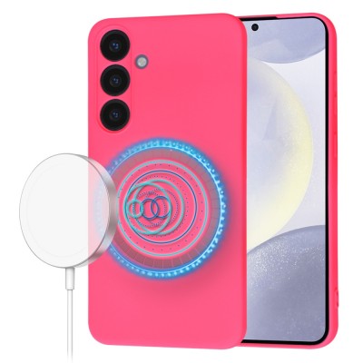 Husa silicon Samsung Galaxy S24 Plus Techsuit SoftFlex MagSafe, fucsia foto