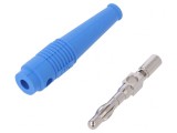 Mufă Banană 4mm Albastră 32A 69mm