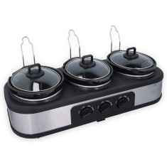 Aparat de gatit cu 3 boluri de 1,3l cu gatire lenta &ldquo;Dunlop Slow Cooker XL&rdquo;