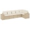 Set canapele de gradina cu perne, 6 piese, bej, poliratan