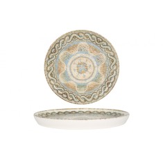 Rinart Farfurie pentru Desert - Celest - Por&Aring;&pound;elan - 17 cm - set de 6