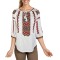 Bluza dama O25 alb/verde marimea S