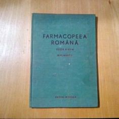 FARMACOPEEA ROMANA - Editia a VIII -a - Supliment 1970 - Medicala, 1970, 71 p.