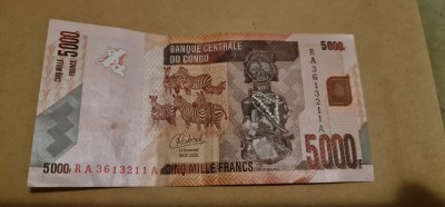 Congo - 5000 francs 2022 foto