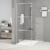 VidaXL Paravan duș walk-in argintiu 80x195 cm sticlă ESG transparentă