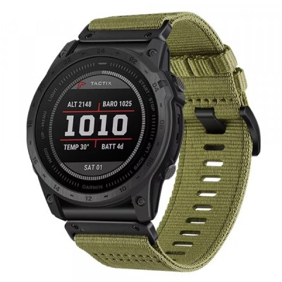 Curea Techsuit W070 pentru Garmin Instinct / Approach / Fenix Watch Series, 20mm, Verde foto
