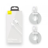 Cablu Date si Incarcare USB-A - Lightning Baseus Simple Wisdom, 18W, 1.5m, Set 2 bucati, Alb TZCALZJ-02, Apple