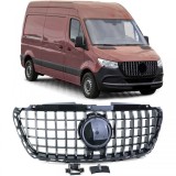 Grilaj sport negru lucios cromat, potrivit pentru Mercedes Sprinter W907 910 din 18 Performance AutoTuning