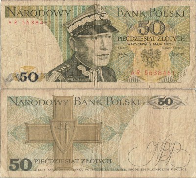 1975-05-09, 50 Zlotych (P-142a.2) - Polonia! foto