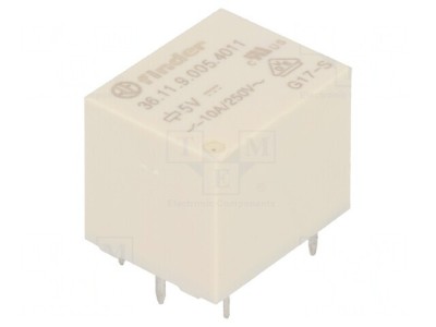 Releu Electromagnetic SPDT 5VDC 15A 10A/250VAC PCB foto