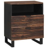 VidaXL Dulap de noapte castan 50 x 33 x 60 cm Lemn masiv de mango