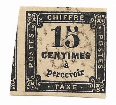 Franta (1) - Timbru taxa, 1863 - obliterat