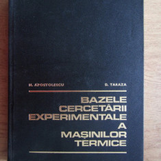 N. Apostolescu - Bazele cercetării experimentale a mașinilor termice