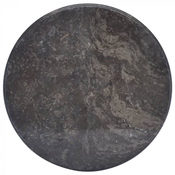 vidaXL Blat de masă, negru, &Oslash;50x2,5 cm, marmură