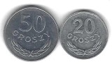 POLONIA LOT / SET: 2 buc , 20 + 50 groszy 1983