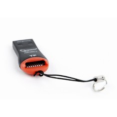 CARD READER extern GEMBIRD, interfata USB 2.0, citeste/scrie: micro SD; plastic, negru cu rosu, &quot;FD2-MSD-3&quot; (timbru verde 0.03 lei)