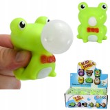Jucărie antistres broscuță cu balon, 7 CM x 6 CM, 0,029 kg, pentru copii 3+, certificat CE