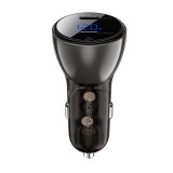 Incarcator pentru Masina, 2x Type-C, Dual Fast Charging, 60W, Display Digital LED - Acefast (B10) - Black