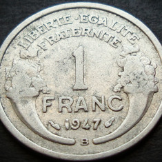 Moneda istorica 1 FRANC - FRANTA, anul 1947 * cod 5287 - litera B