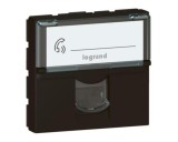 Priza Date RJ45 CAT6A STP 2M Legrand Mosaic negru mat 079176L