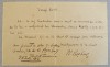 Scrisoare scrisa si semnata de George Cosbuc 1912