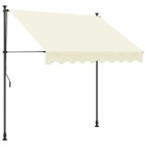 Cumpara ieftin Copertina retractabila, crem, 250x150 cm, tesatura si otel