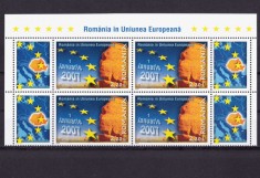 RO 2007 LP 1752 &quot;Romania in UE&quot;,bloc 4 serii / 4 viniete ,MNH