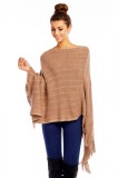 B559-8 Cardigan tip poncho accesorizat cu franjuri la baza
