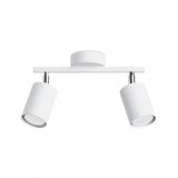 Lămpi De Tavan Lemmi Alb Oțel 2 Becuri Tub Minimalist De Interior.