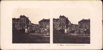 ST48N Wien, Perspektive der Aspernbr&amp;uuml;cke, stereoscopic photo foto