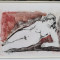 Mario Marcucci 1972 Tablou Tanara Nud pictura guase inramat 52x72 cm