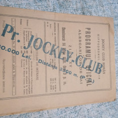 Jockey club roman program oficial alergarilor de cai 1930