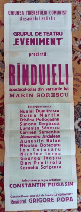 QW13 - Afise - tematica cultura - Randuieli - Marin Sorescu - Grupul Eveniment - anii 1980