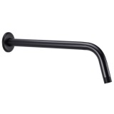 Cumpara ieftin Braț suport duș, rotund, negru, 30 cm, oțel inoxidabil 201
