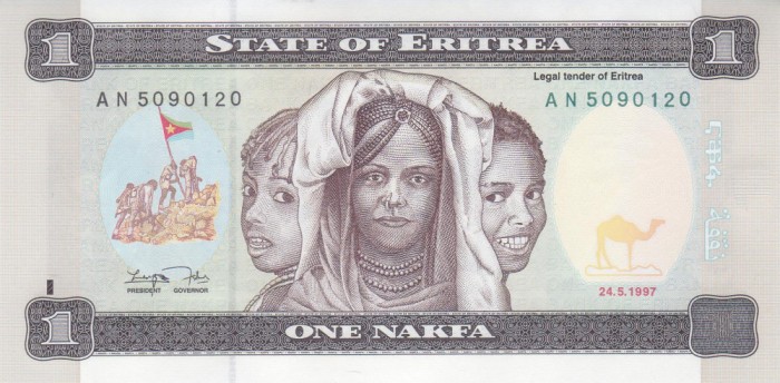 Bancnota Eritrea 1 Nafka 1997 - P1 UNC