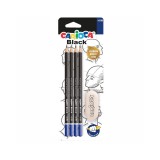 Set creioane si radiera - Carioca Black, HB | Carioca