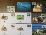 Tristan - foca - serie 4 timbre MNH, 4 FDC, 4 maxime, fauna wwf