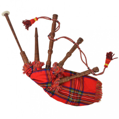 Cimpoi scoțian pentru copii Great Highland tartan, roșu foto