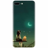 Husa silicon pentru Apple Iphone 8 Plus, Cat And Girl