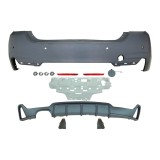 Set bara spate BMW Seria 4 GC (F36), 12.2013-, cu catadioptri, cu gauri senzori parcare; grunduit, de vopsit; type M-Performance; cu spoiler; cu iesi