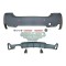 Set bara spate BMW Seria 4 GC (F36), 12.2013-, cu catadioptri, cu gauri senzori parcare; grunduit, de vopsit; type M-Performance; cu spoiler; cu iesi
